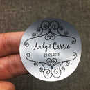 4 cm Custom100 pcs Personalized Matt Silver PVC Sticker