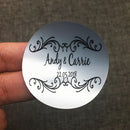 4 cm Custom100 pcs Personalized Matt Silver PVC Sticker