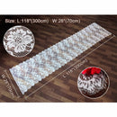 Floral Pattern V White Lace Table Runner