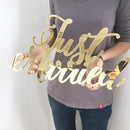 Just Married Personalized Wooden Wedding Sign