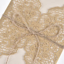Flower Pattern Laser Cut Lace Wedding Invitations