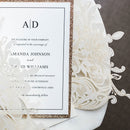 100 pieces Laser Floral Glittery Engagement and Wedding Invitation Cards