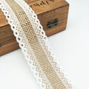 5m Lace Edged Roll Of Natural Jute Burlap