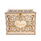 Natural Wood Filigree Wedding Card Box