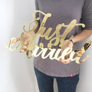 Just Married Personalized Wooden Wedding Sign
