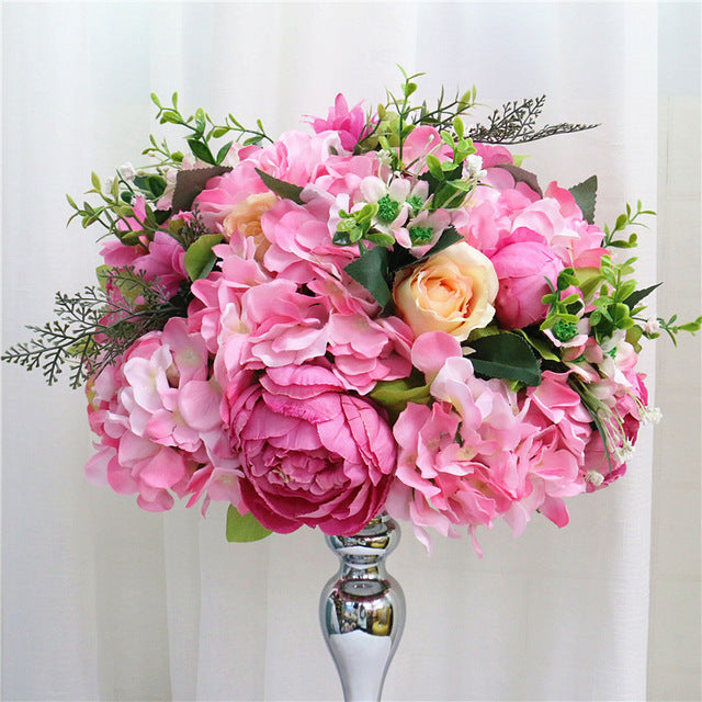 35cm, 45cm or 50cm Silk Rose Hydrangea Peonies Artificial Flower Decorations