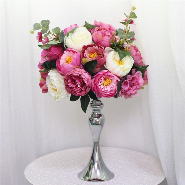 35cm, 45cm or 50cm Silk Rose Hydrangea Peonies Artificial Flower Decorations