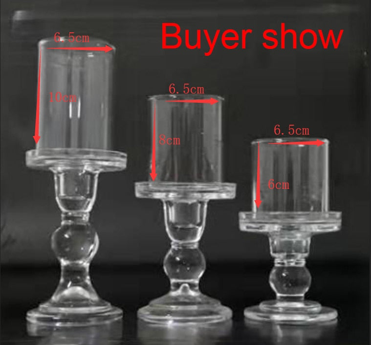 6.5cm Glass Candle Holder