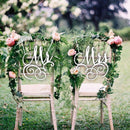 Mr And Mrs Bride And Groom Chair Sign