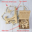 Double Heart Shape Wedding Guest Book