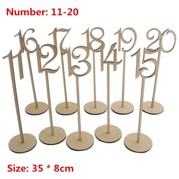 Wooden Table Numbers