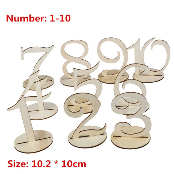 Wooden Table Numbers