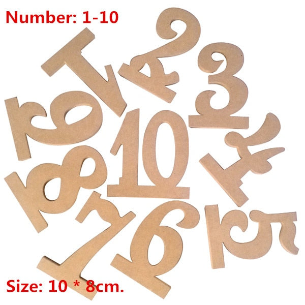 Wooden Table Numbers