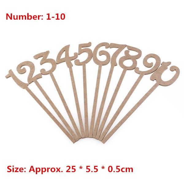 Wooden Table Numbers