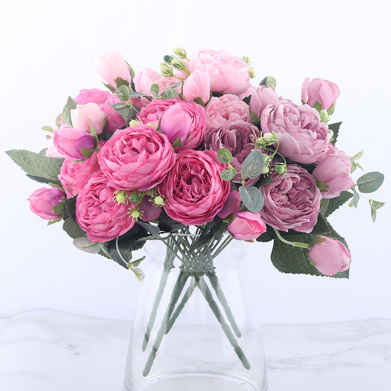 30cm Rose Pink Silk Peony Artificial Flowers