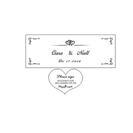 Wedding Guest Book with Hearts