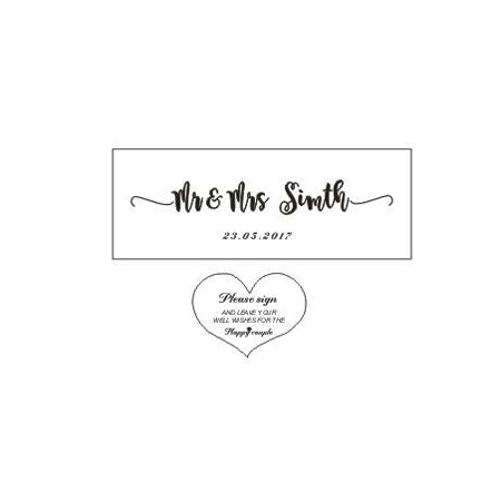 Wedding Guest Book with Hearts