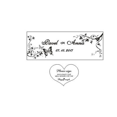Wedding Guest Book with Hearts