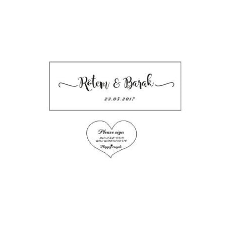 Wedding Guest Book with Hearts