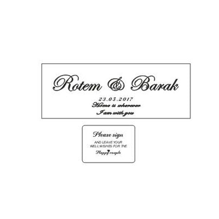 Wedding Guest Book with Hearts