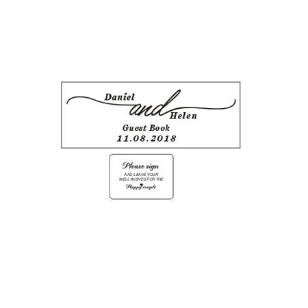 Wedding Guest Book with Hearts