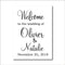 Personalized Custom Wedding Welcome Signs