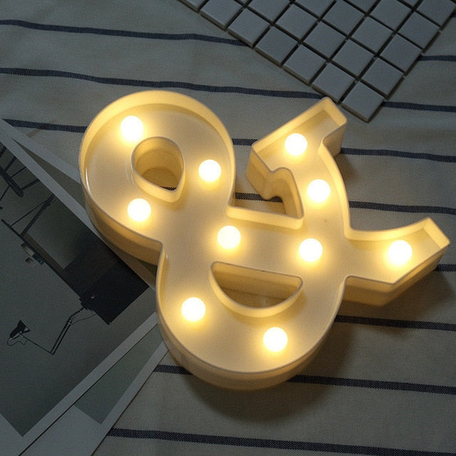 DIY Heart Letter LED Lights