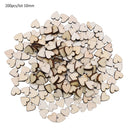 50/100pcs Blank Heart Wood Slices