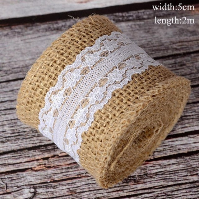 Burlap Ribbon Vintage Wedding Accessories