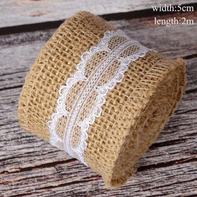 Burlap Ribbon Vintage Wedding Accessories