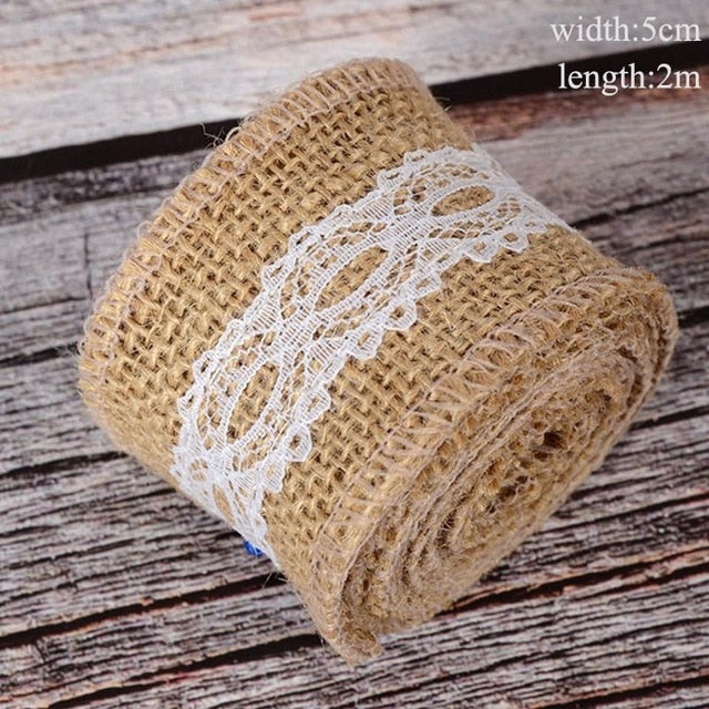 Burlap Ribbon Vintage Wedding Accessories