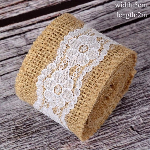 Burlap Ribbon Vintage Wedding Accessories