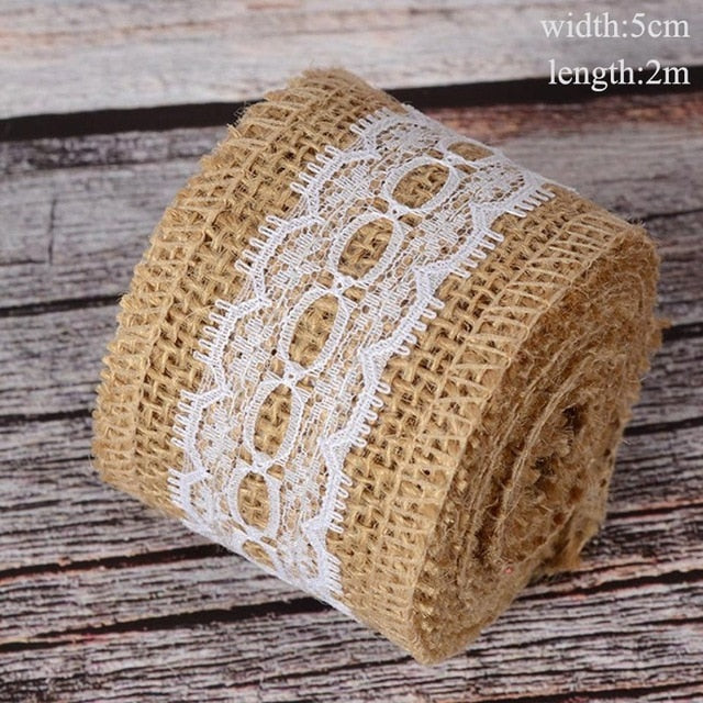 Burlap Ribbon Vintage Wedding Accessories