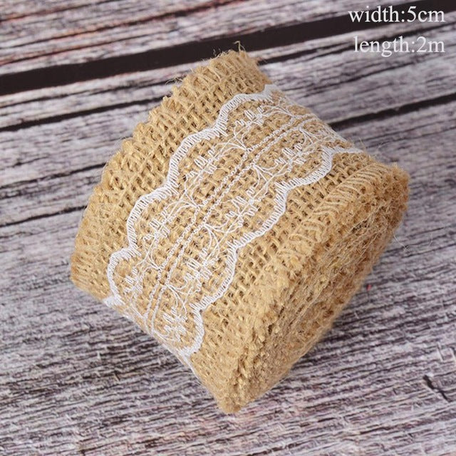 Burlap Ribbon Vintage Wedding Accessories