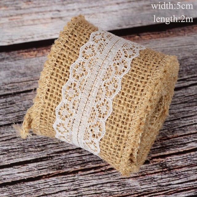 Burlap Ribbon Vintage Wedding Accessories