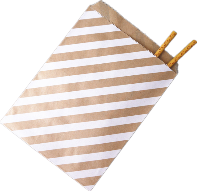 Pack of 25 Chevron/Spot/Star/Plain/Polka Dot Bags with optional stickers