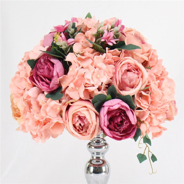 35cm, 45cm or 50cm Silk Rose Hydrangea Peonies Artificial Flower Decorations