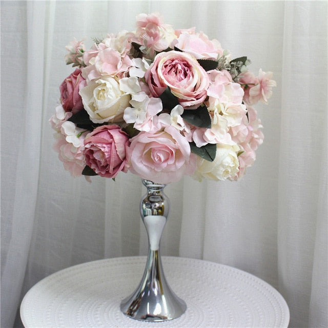 35cm, 45cm or 50cm Silk Rose Hydrangea Peonies Artificial Flower Decorations