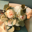 Rose and Eucalyptus Artificial Flower Bouquet