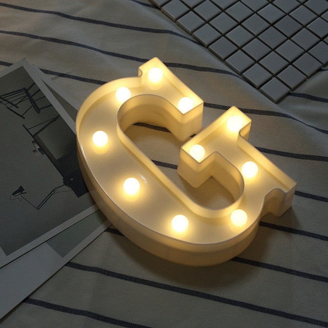 DIY Letter Symbol Sign Heart Lighting
