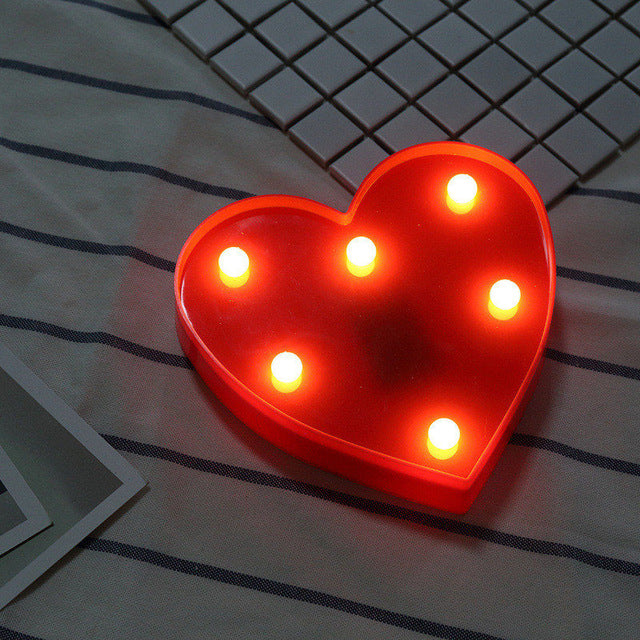 DIY Letter Symbol Sign Heart Lighting
