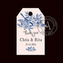 120 Piece Set Personalised Rectangular Wedding Tags