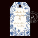 120 Piece Set Personalised Rectangular Wedding Tags
