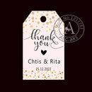 120 Piece Set Personalised Rectangular Wedding Tags