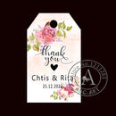 120 Piece Set Personalised Rectangular Wedding Tags