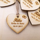50 pieces Custom Save the Date Wooden Tags