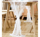 Floral Pattern V White Lace Table Runner