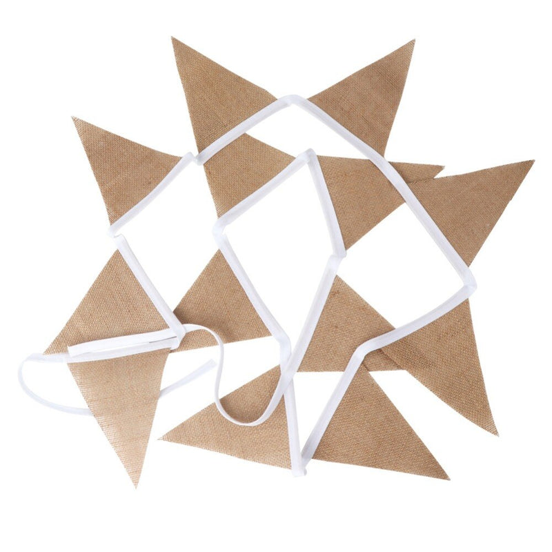 3m Vintage Flags Hessian Wedding Decoration Bunting